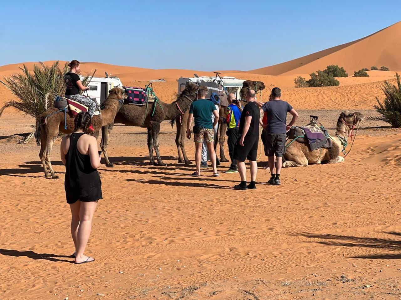 Hotel Camping Les Roses Des Dunes & Piscine Merzouga Exterior foto